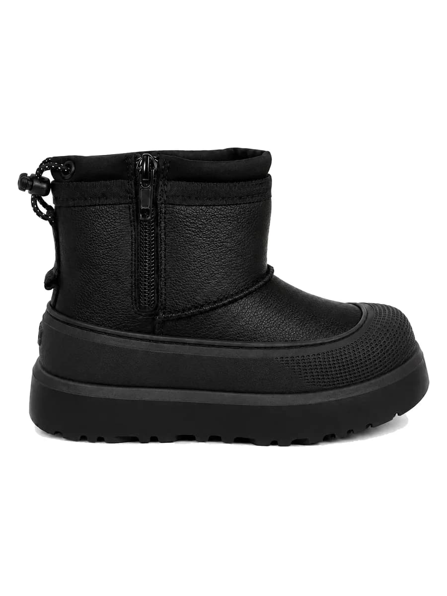 UGG Kids Mini Weather Hybrid Black Leather