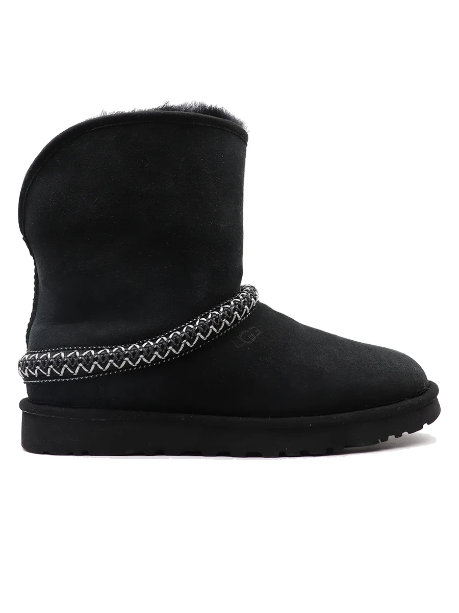 UGG Classic Short Cresent Black