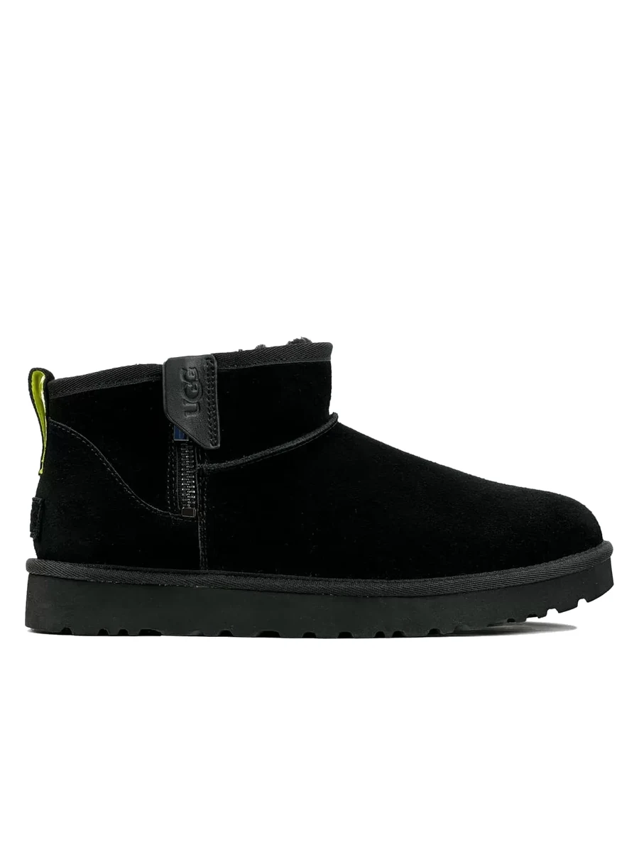 UGG Mens Classic Ultra Mini Zip Boot Black/Pearfect