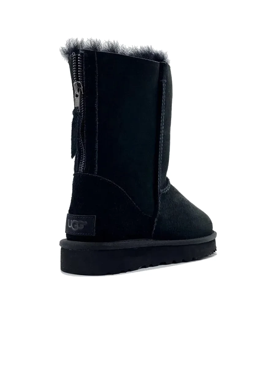 UGG Classic Short Zip Black (Без Камней)