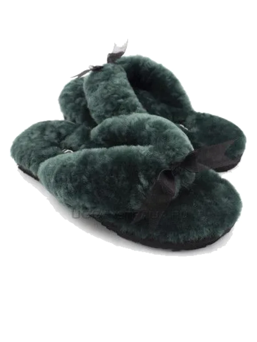 UGG Fluff Flip Flop II Dark Green
