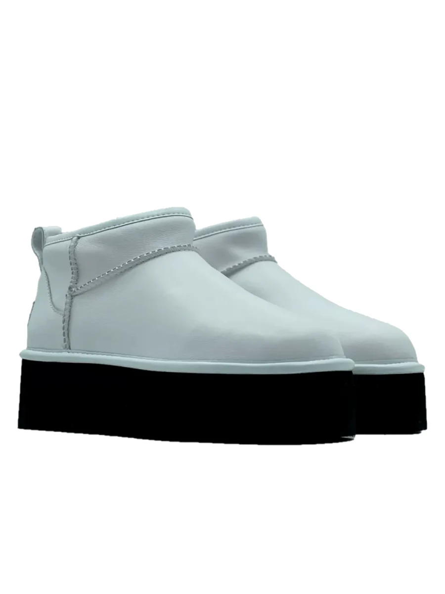 UGG Classic Ultra Mini Platform Leather White