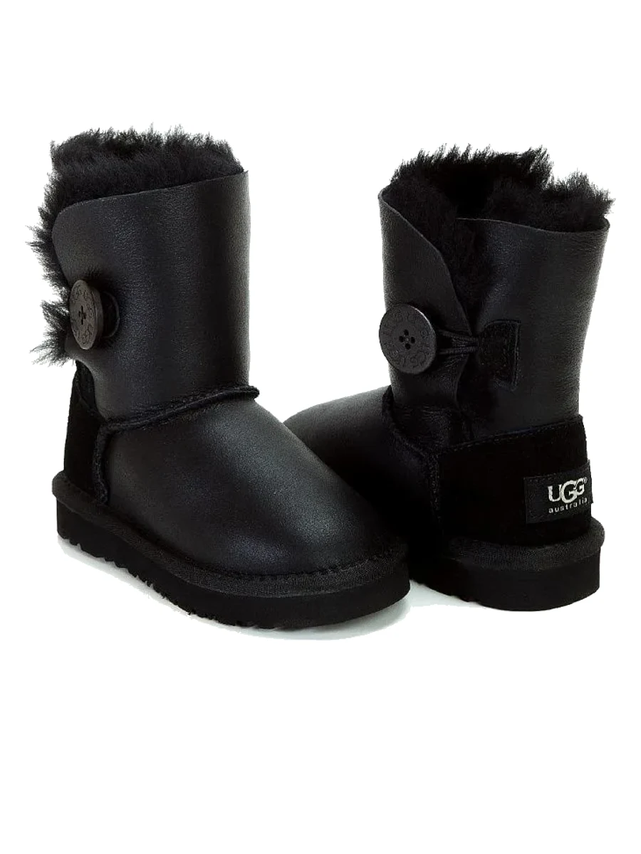 UGG Kids Bailey Button Metallic Black