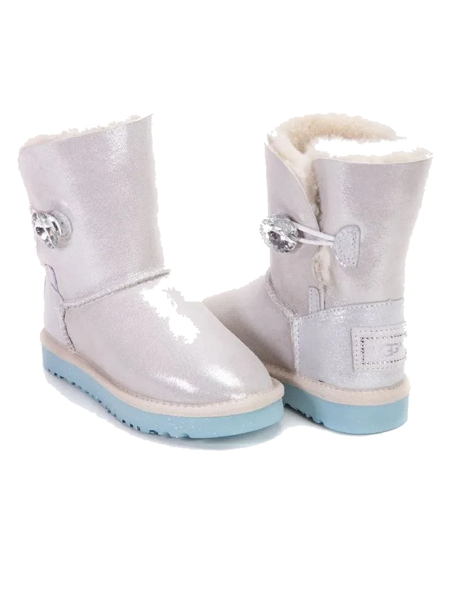UGG Kids Bailey Button I Do White