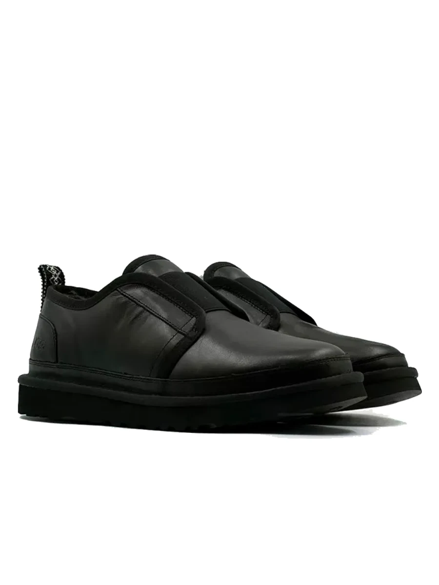 UGG Mens Slippers Flex Leather Black