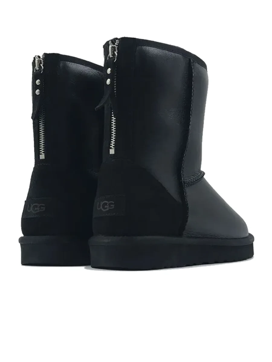 UGG Mens Classic Short Zip Metallic Black