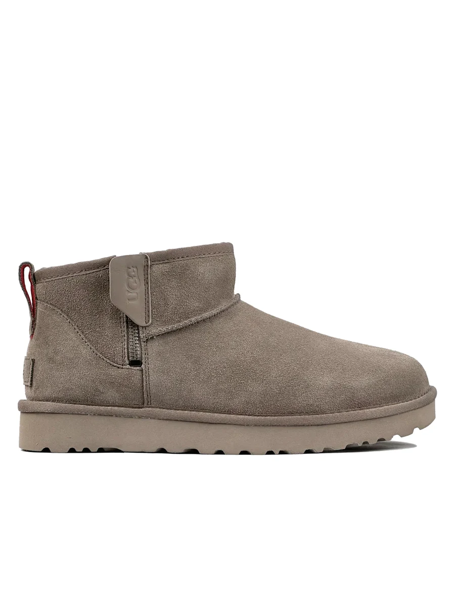 UGG Mens Classic Ultra Mini Zip Boot Smoke