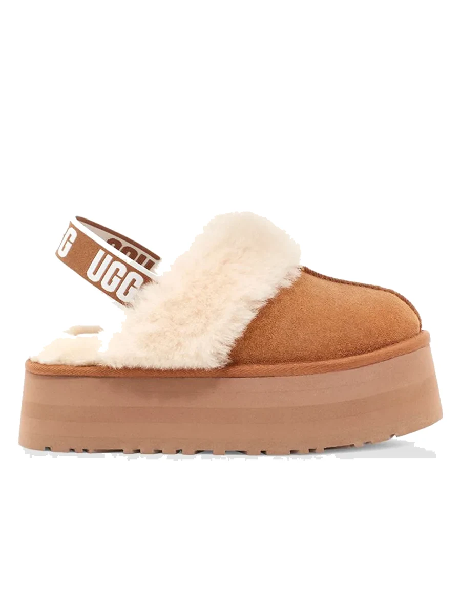 UGG Funkette Suede Platform Chestnut