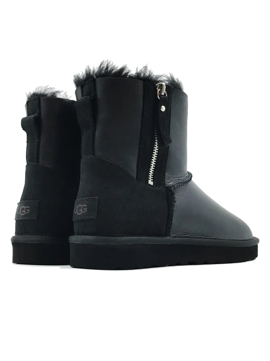 UGG Mens Classic Mini Double Zip Metallic Black