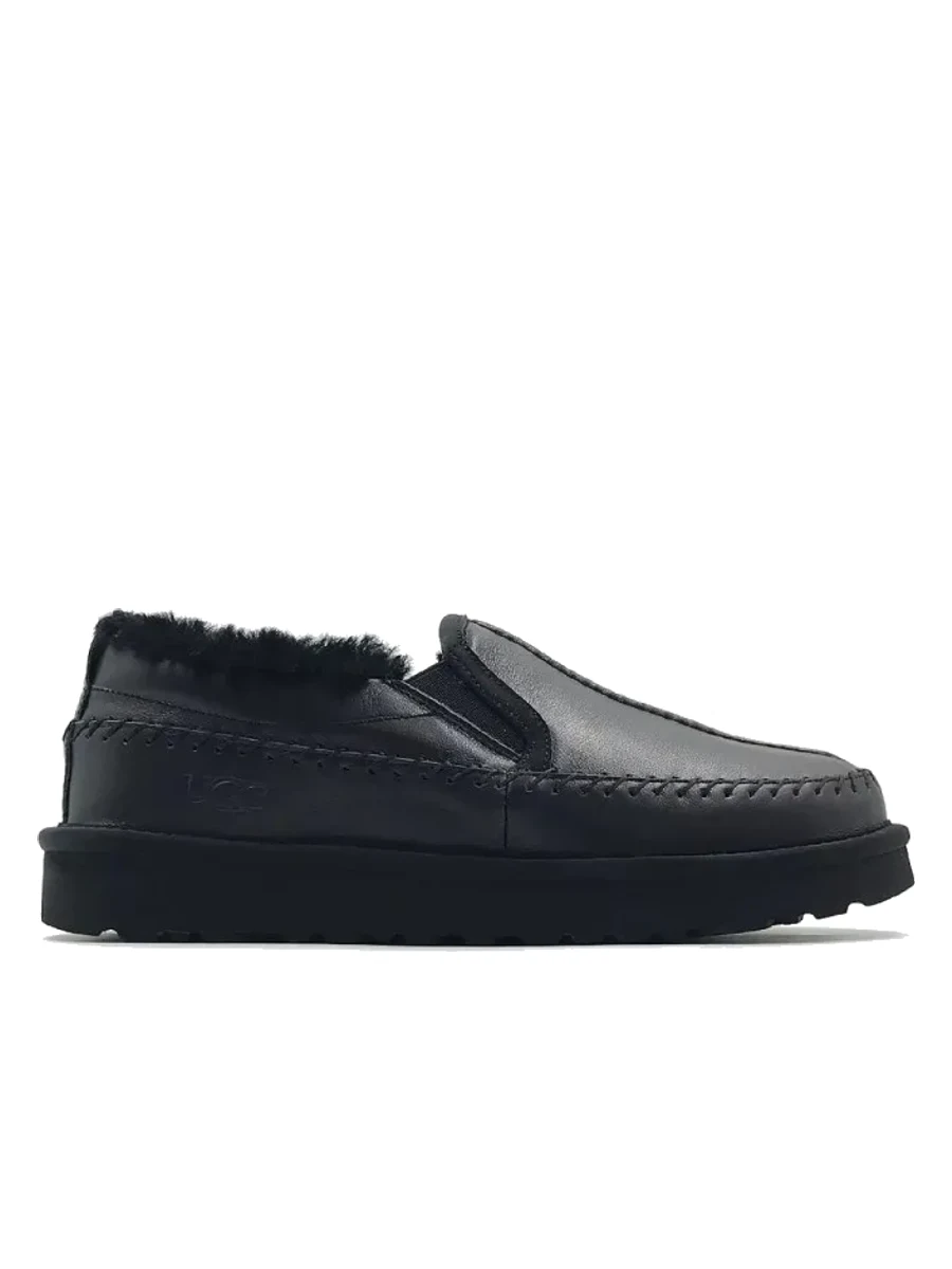 UGG Stitch Slip Leather Black
