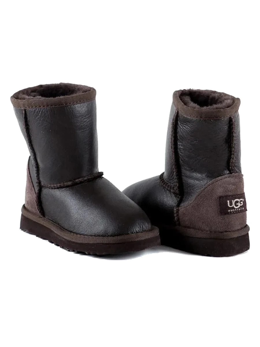 UGG Kids Classic Short Metallic Chocolate