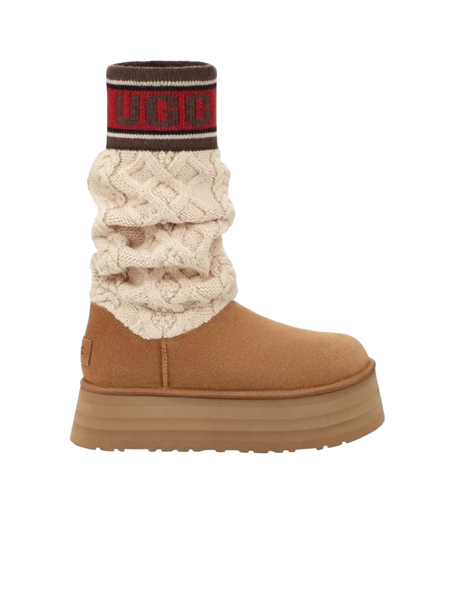 UGG Classic Sweater Letter Chestnut