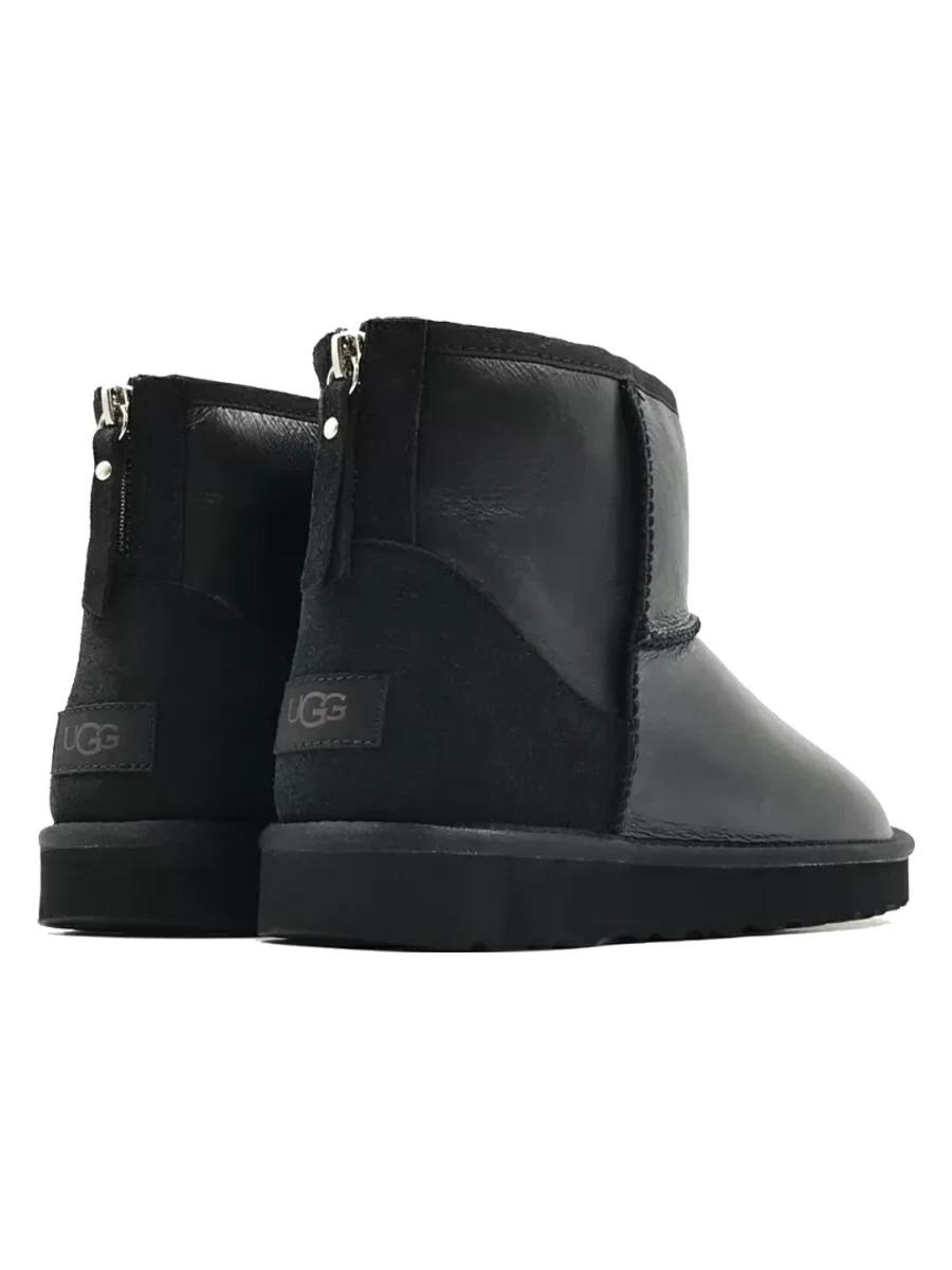 UGG Mens Classic Mini Zip Metallic Black