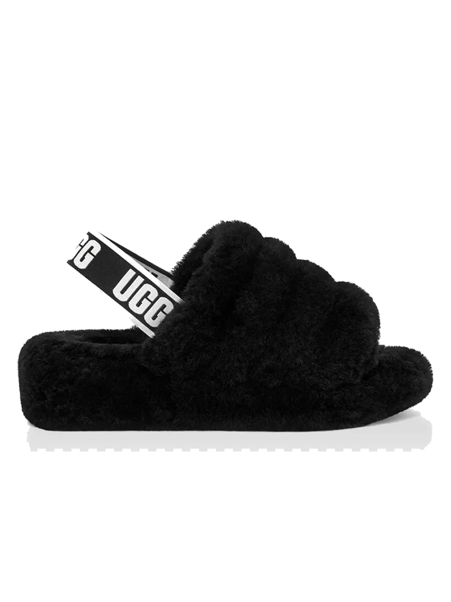 UGG Fluff Yeah Slide-Black