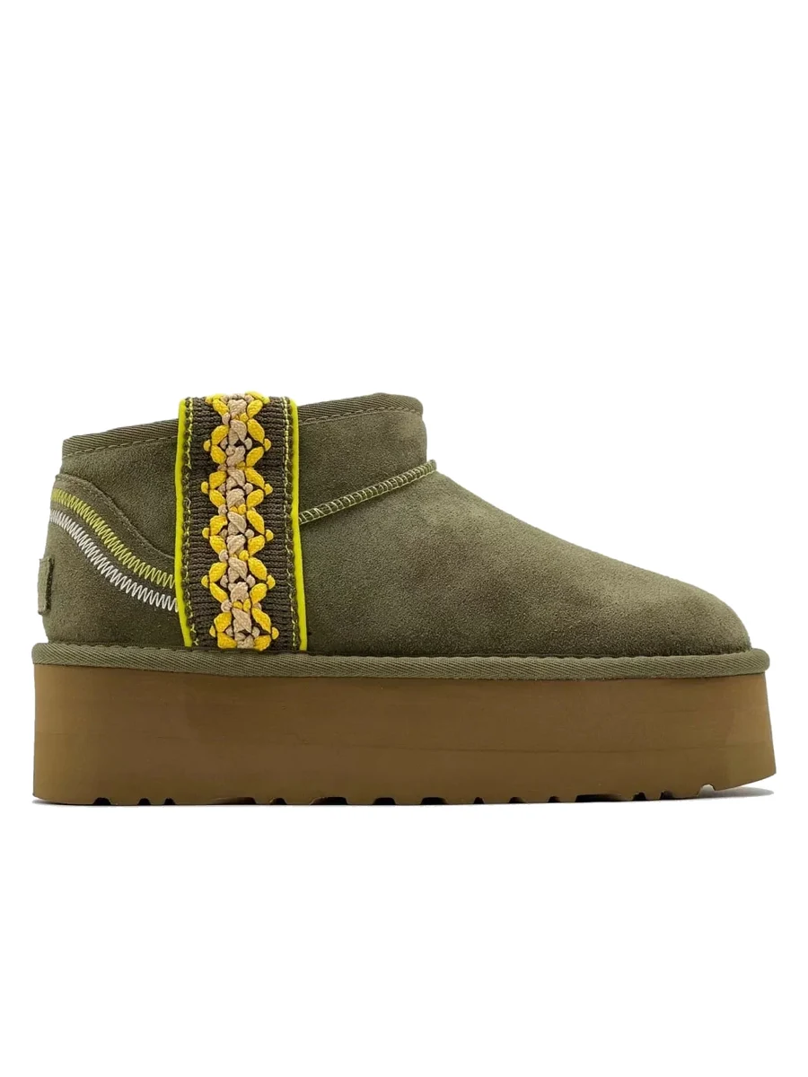 UGG Classic Ultra Mini Braid Platform Burnt Olive