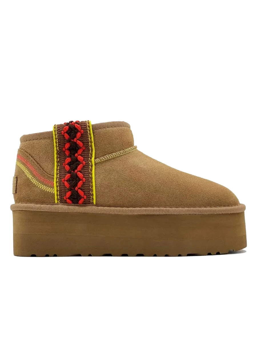 UGG Classic Ultra Mini Braid Platform Chestnut