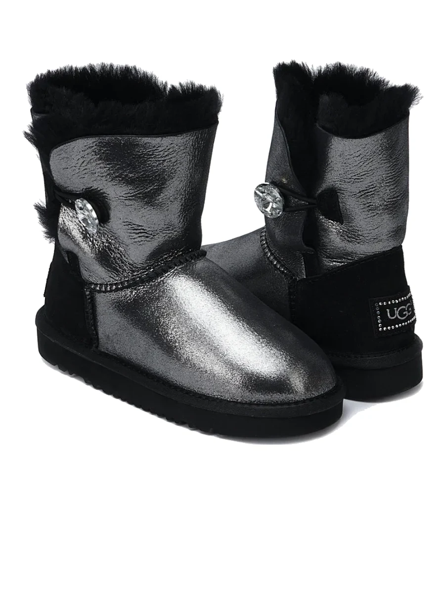 UGG Kids Bailey Button I Do Black