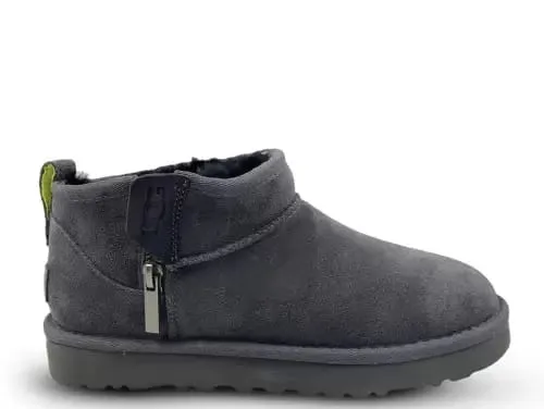 UGG Classic Ultra Mini Zip Boot Grey